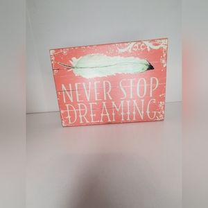 Room Decor | Teal and Pink | Feather | Distressed